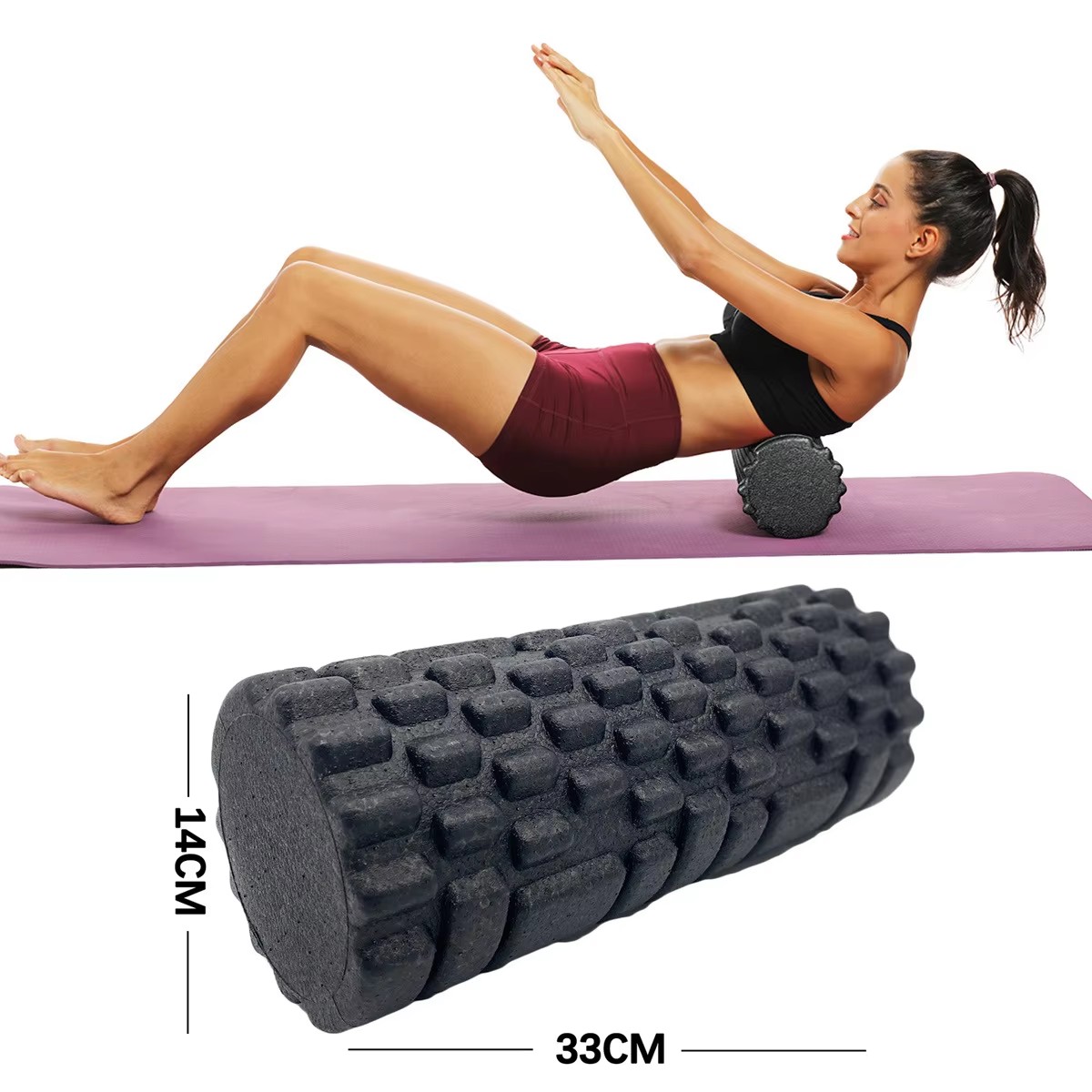 Muscle Roller Stick - 30/33 см фитнес-ролик для йоги, массажный
